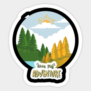 Let's travel Your Life is the best Adventure Explore the world travel lover fall autumn Sticker